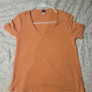 Old Navy Peach V-Neck Tee